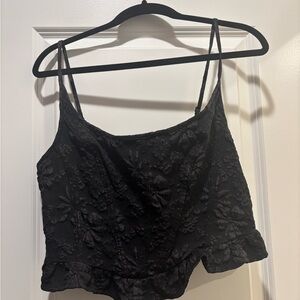 Elegant Black Lace Camisole Top